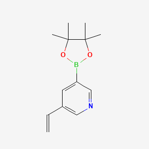 molecular formula C13H18BNO2 B8712569 3-(4,4,5,5-Tetramethyl-1,3,2-dioxaborolan-2-yl)-5-vinylpyridine 