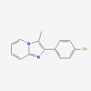 molecular formula C14H11BrN2 B8712577 2-(4-Bromophenyl)-3-methylimidazo[1,2-a]pyridine 