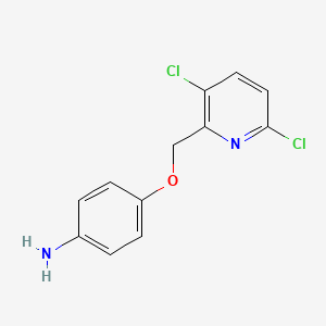 molecular formula C12H10Cl2N2O B8712607 4-[(3,6-Dichloropyridin-2-yl)methoxy]aniline CAS No. 58803-99-9