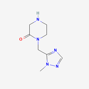 molecular formula C8H13N5O B8712617 1-[(1-Methyl-1H-1,2,4-triazol-5-yl)methyl]-2-oxopiperazine 