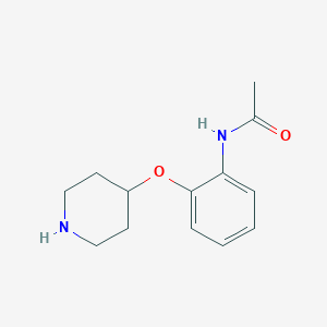 molecular formula C13H18N2O2 B8712643 4-(o-Acetamido-phenoxy)piperidine 