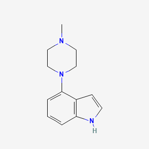 molecular formula C13H17N3 B8712654 4-(4-methyl-1-piperazinyl)-1H-indole 