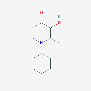 molecular formula C12H17NO2 B8712839 1-Cyclohexyl-3-Hydroxy-2-Methylpyrid-4-One 