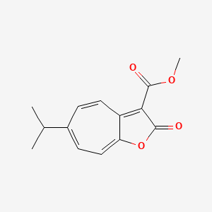 molecular formula C14H14O4 B8712864 (4Z,6Z,8E)-methyl 6-isopropyl-2-oxo-2H-cyclohepta[b]furan-3-carboxylate 