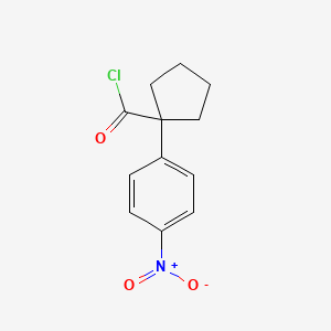 molecular formula C12H12ClNO3 B8712882 1-(4-Nitro-phenyl)-cyclopentanecarbonyl Chloride 