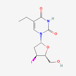Uridine, 2',3'-dideoxy-5-ethyl-3'-iodo-