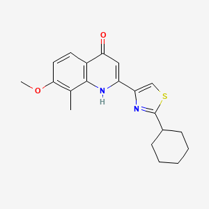 2-(2-Cyclohexyl-1,3-thiazol-4-yl)-7-methoxy-8-methylquinolin-4(1H)-one