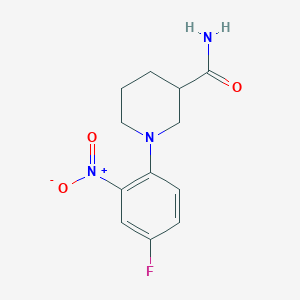 1-(4-Fluoro-2-nitrophenyl)piperidine-3-carboxamide