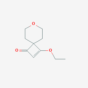molecular formula C10H14O3 B8713078 3-Ethoxy-7-oxaspiro[3.5]non-2-en-1-one 