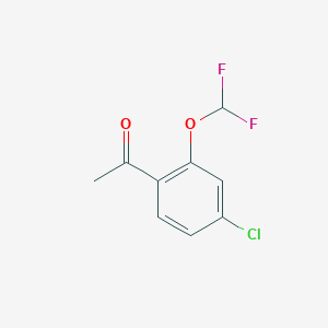 molecular formula C9H7ClF2O2 B8713099 Ethanone, 1-[4-chloro-2-(difluoromethoxy)phenyl]- CAS No. 110760-05-9