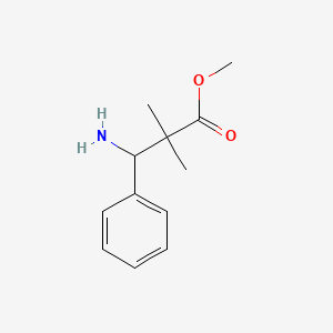 molecular formula C12H17NO2 B8713151 Methyl 3-amino-2,2-dimethyl-3-phenylpropanoate 