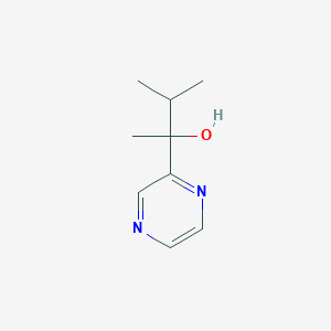 molecular formula C9H14N2O B8713156 3-Methyl-2-(pyrazin-2-yl)butan-2-ol 