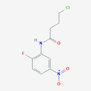 molecular formula C10H10ClFN2O3 B8713184 4-chloro-N-(2-fluoro-5-nitro-phenyl)-butyramide 