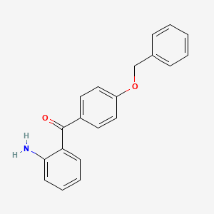 molecular formula C20H17NO2 B8713229 Methanone, (2-aminophenyl)[4-(phenylmethoxy)phenyl]- CAS No. 133776-45-1