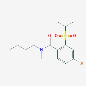 molecular formula C15H22BrNO3S B8713249 4-bromo-N-butyl-2-(isopropylsulfonyl)-N-methylbenzamide 