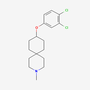 molecular formula C17H23Cl2NO B8713307 9-(3,4-Dichlorophenoxy)-3-methyl-3-azaspiro[5.5]undecane CAS No. 918644-72-1