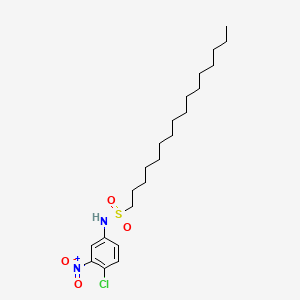 molecular formula C22H37ClN2O4S B8713333 1-Hexadecanesulfonamide, N-(4-chloro-3-nitrophenyl)- CAS No. 63134-11-2