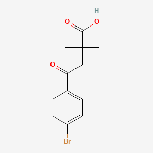 molecular formula C12H13BrO3 B8713392 4-(4-Bromophenyl)-2,2-dimethyl-4-oxobutanoic acid 