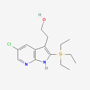 1H-Pyrrolo[2,3-B]pyridine-3-ethanol, 5-chloro-2-(triethylsilyl)-