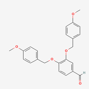 molecular formula C23H22O5 B8713455 Benzaldehyde, 3,4-bis[(4-methoxyphenyl)methoxy]- CAS No. 88015-48-9