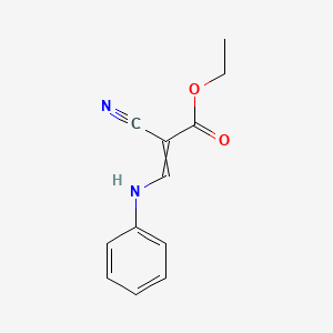 2-Propenoic acid, 2-cyano-3-(phenylamino)-, ethyl ester, (E)-