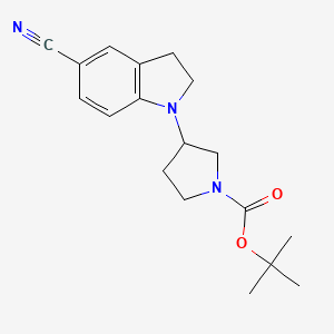 Tert-butyl 3-(5-cyanoindolin-1-yl)pyrrolidine-1-carboxylate
