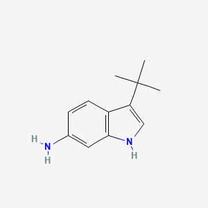 molecular formula C12H16N2 B8713527 3-(tert-Butyl)-1h-indol-6-amine CAS No. 873055-14-2