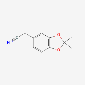 molecular formula C11H11NO2 B8713564 2-(2,2-Dimethylbenzo[d][1,3]dioxol-5-yl)acetonitrile CAS No. 936727-46-7