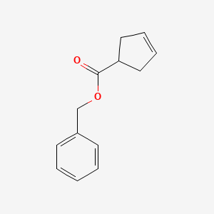 molecular formula C13H14O2 B8713584 Benzyl cyclopent-3-enecarboxylate 