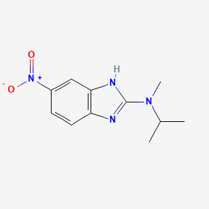 molecular formula C11H14N4O2 B8713626 2-[isopropyl(methyl)amino]-6-nitro-1H-benzimidazole CAS No. 652979-67-4