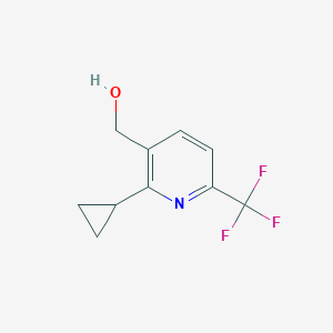 molecular formula C10H10F3NO B8713679 (2-Cyclopropyl-6-(trifluoromethyl)pyridin-3-yl)methanol CAS No. 917396-34-0