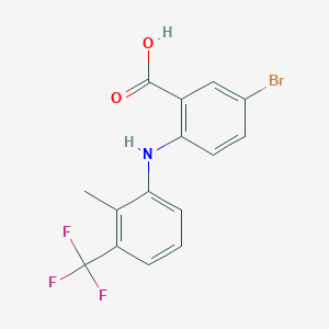 molecular formula C15H11BrF3NO2 B8713686 5-Bromo-2-[2-methyl-3-(trifluoromethyl)anilino]benzoic acid CAS No. 61708-29-0