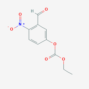 molecular formula C10H9NO6 B8713693 Ethyl (3-formyl-4-nitro-phenyl) carbonate CAS No. 59342-81-3