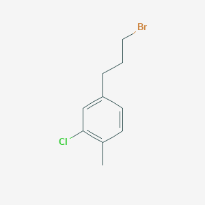 molecular formula C10H12BrCl B8713698 1-(3-Bromopropyl)-3-chloro-4-methylbenzene CAS No. 129254-77-9
