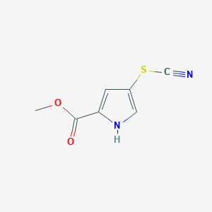 molecular formula C7H6N2O2S B8713703 2-Methoxycarbonyl-4-thiocyanopyrrole 