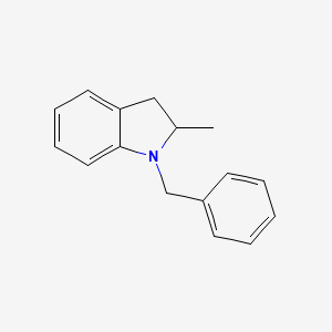 molecular formula C16H17N B8713711 1-benzyl-2-methyl-2,3-dihydro-1H-indole CAS No. 954-89-2