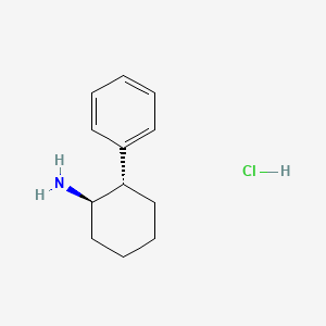 molecular formula C12H18ClN B8713719 Cyclohexylamine, 2-phenyl-, hydrochloride, trans- CAS No. 19988-39-7