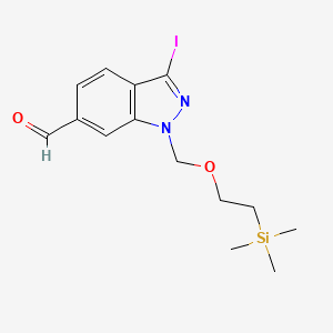 3-iodo-1-((2-(trimethylsilyl)ethoxy)methyl)-1H-indazole-6-carbaldehyde