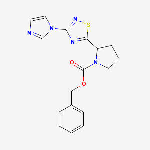 Benzyl 2-(3-(1H-imidazol-1-YL)-1,2,4-thiadiazol-5-YL)pyrrolidine-1-carboxylate