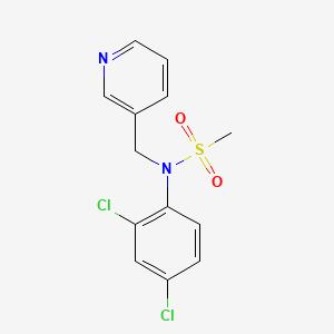 molecular formula C13H12Cl2N2O2S B8713869 Methanesulfonamide, N-(2,4-dichlorophenyl)-N-(3-pyridinylmethyl)- CAS No. 113267-99-5