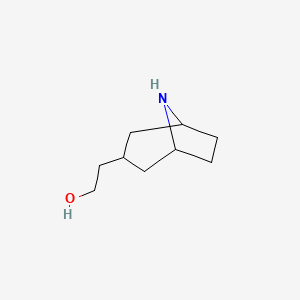 molecular formula C9H17NO B8713931 2-{8-Azabicyclo[3.2.1]octan-3-yl}ethan-1-ol 