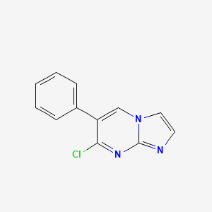 molecular formula C12H8ClN3 B8713946 7-Chloro-6-phenylimidazo[1,2-a]pyrimidine 