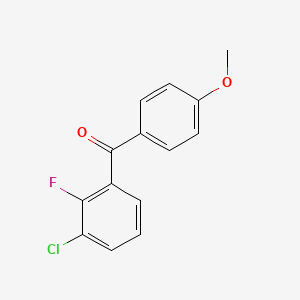 molecular formula C14H10ClFO2 B8713949 (3-Chloro-2-fluorophenyl)-(4-methoxyphenyl)-methanone CAS No. 680610-55-3