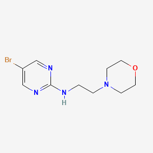 molecular formula C10H15BrN4O B8713955 5-bromo-N-(2-morpholinoethyl)pyrimidin-2-amine 