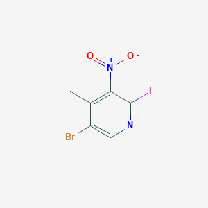 molecular formula C6H4BrIN2O2 B8714014 5-Bromo-2-iodo-4-methyl-3-nitropyridine 