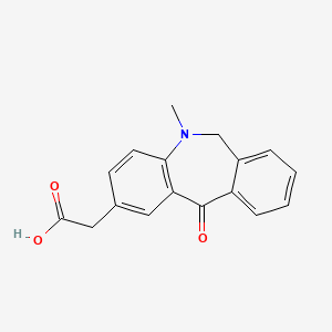 molecular formula C17H15NO3 B8714021 5H-Dibenz(b,e)azepine-2-acetic acid, 6,11-dihydro-5-methyl-11-oxo- CAS No. 68787-95-1