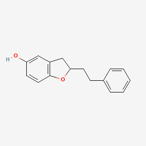 molecular formula C16H16O2 B8714086 2-Phenethyl-2,3-dihydrobenzofuran-5-ol CAS No. 133174-25-1