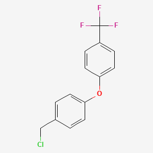 molecular formula C14H10ClF3O B8714110 1-(Chloromethyl)-4-(4-(trifluoromethyl)phenoxy)benzene CAS No. 111818-34-9