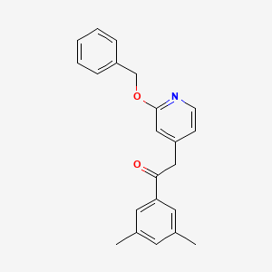molecular formula C22H21NO2 B8714117 1-(3,5-Dimethylphenyl)-2-(2-phenylmethoxy-4-pyridyl)ethanone CAS No. 303162-27-8