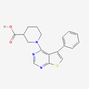1-(5-Phenylthieno[2,3-d]pyrimidin-4-yl)piperidine-3-carboxylic acid